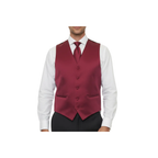 Mens Q Brand Formal Vest Tie Hankie after Six 10 Assorted Satin Burgundy new