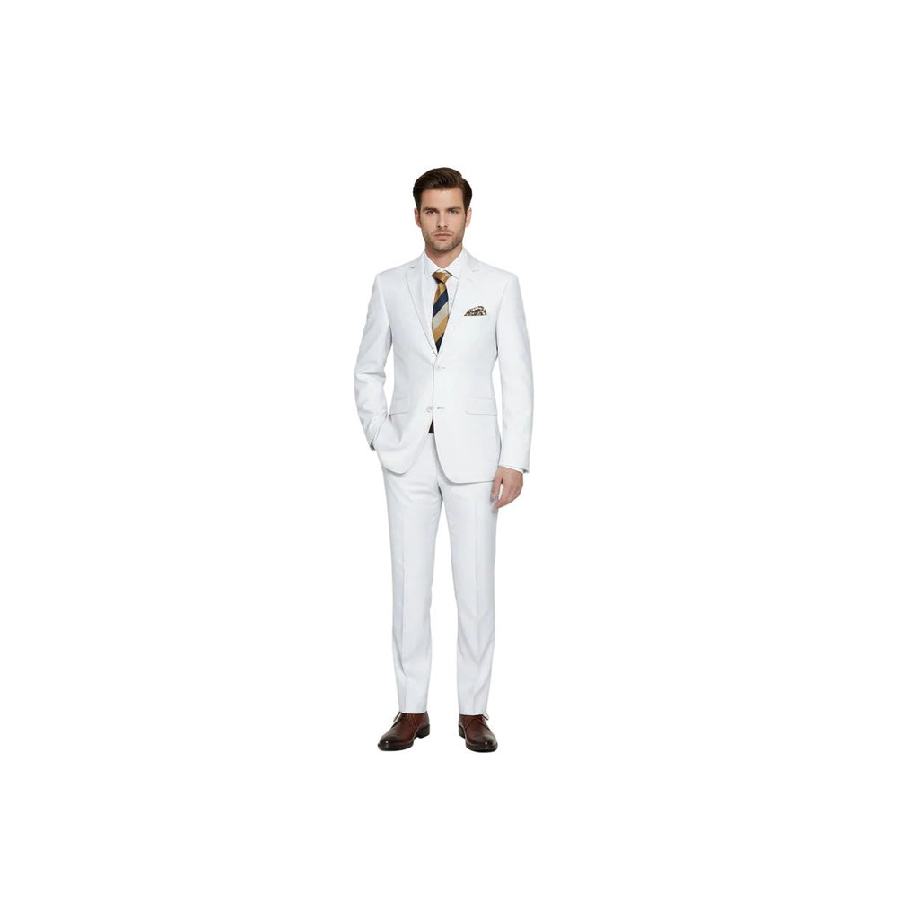 Mens RENOIR 2 Piece suit Single Breasted Easter, Prom, Formal, stage 201 - 6 White - J.Valintin Men's Wear Legend - 29503