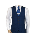 Mens Renoir 3 Piece Vested Suit Glenn Plaid Notch Lapel Business 278 - 2 Navy Blue - J.Valintin Men's Wear Legend - 21737