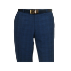 Mens Renoir 3 Piece Vested Suit Glenn Plaid Notch Lapel Business 278 - 2 Navy Blue - J.Valintin Men's Wear Legend - 21737