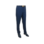Mens Renoir 3 Piece Vested Suit Glenn Plaid Notch Lapel Business 278 - 2 Navy Blue - J.Valintin Men's Wear Legend - 21737