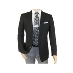 Men's RENOIR Classic Blazer Jacket 100% Wool Single breasted Notch 509 - 1 Black - J.Valintin Men's Wear Legend - 21566