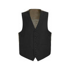 Mens RENOIR Vest Wool 140 Adjustable ,V - Neck two Pocket Full Lining 508 - 1 Black - J.Valintin Men's Wear Legend - 80049