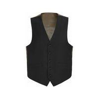 Mens RENOIR Vest Wool 140 Adjustable ,V - Neck two Pocket Full Lining 508 - 1 Black - J.Valintin Men's Wear Legend - 80049