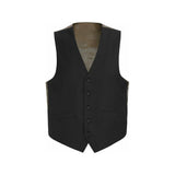 Mens RENOIR Vest Wool 140 Adjustable ,V - Neck two Pocket Full Lining 508 - 1 Black - J.Valintin Men's Wear Legend - 80049