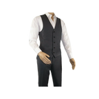 Men's RENOIR Vest Wool 140's Adjustable, Full Lining 508 - 3 Mid Gray - J.Valintin Men's Wear Legend - 80069