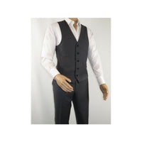 Men's RENOIR Vest Wool 140's Adjustable, Full Lining 508 - 3 Mid Gray - J.Valintin Men's Wear Legend - 80069