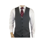 Men's RENOIR Vest Wool 140's Adjustable, Full Lining 508 - 3 Mid Gray - J.Valintin Men's Wear Legend - 80069
