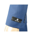 Men's Renoir Wool Blend Slim Fit 2pc Suit Sharkskin Texture 557 - 1 Blue - J.Valintin Men's Wear Legend - 557 - 1 - Blue - 36S