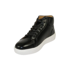 Men's Santino Luciano Ankle High Top Comfort Sneaker Dress Boot S - 2452 Black - J.Valintin Men's Wear Legend - S2452 - Black - 8.5