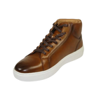 Men's Santino Luciano Ankle High Top Comfort Sneaker Dress Boot S - 2452 Cognac - J.Valintin Men's Wear Legend - S2452 - Cognac - 8.5