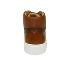 Men's Santino Luciano Ankle High Top Comfort Sneaker Dress Boot S - 2452 Cognac - J.Valintin Men's Wear Legend - S2452 - Cognac - 8.5