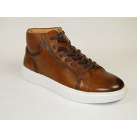 Men's Santino Luciano Ankle High Top Comfort Sneaker Dress Boot S - 2452 Cognac - J.Valintin Men's Wear Legend - S2452 - Cognac - 8.5