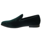 Mens Santino Luciano Shoes Soft Velvet Slip on Loafer Formal C351 Emerald Green - J.Valintin Men's Wear Legend - C351 - Green - 14M