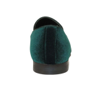 Mens Santino Luciano Shoes Soft Velvet Slip on Loafer Formal C351 Emerald Green - J.Valintin Men's Wear Legend - C351 - Green - 14M