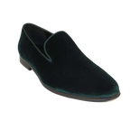 Mens Santino Luciano Shoes Soft Velvet Slip on Loafer Formal C351 Emerald Green - J.Valintin Men's Wear Legend - C351 - Green - 14M
