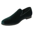 Mens Santino Luciano Shoes Soft Velvet Slip on Loafer Formal C351 Emerald Green - J.Valintin Men's Wear Legend - C351 - Green - 14M