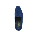 Mens Santino Luciano Shoes Soft Velvet Slip on Loafer Formal C351 Navy Blue - J.Valintin Men's Wear Legend - 99013