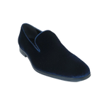 Mens Santino Luciano Shoes Soft Velvet Slip on Loafer Formal C351 Navy Blue - J.Valintin Men's Wear Legend - 99013