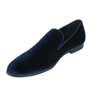 Mens Santino Luciano Shoes Soft Velvet Slip on Loafer Formal C351 Navy Blue - J.Valintin Men's Wear Legend - 99013