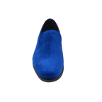 Mens Santino Luciano Shoes Soft Velvet Slip on Loafer Formal C351 Royal Blue - J.Valintin Men's Wear Legend - 99005
