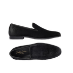 Mens Santino Luciano Shoes Soft Velvet Slip on Loafer Formal Wedding C351 Black - J.Valintin Men's Wear Legend - 98987