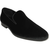 Mens Santino Luciano Shoes Soft Velvet Slip on Loafer Formal Wedding C351 Black - J.Valintin Men's Wear Legend - C351 - Black - 14M