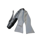 Men's Self Bow Tie By Hand J.Valintin Collection Solid Satin #92544 Silver - J.Valintin Men's Wear Legend - 92544
