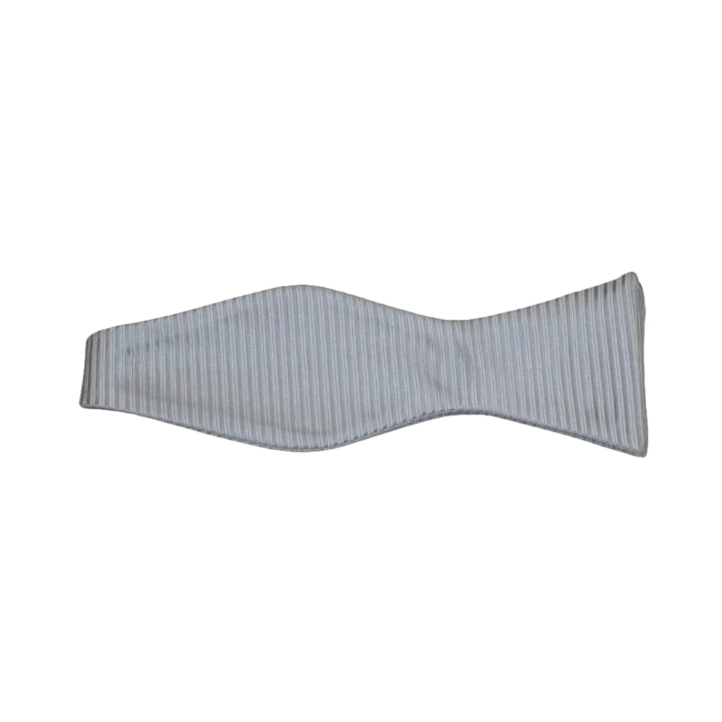 Men's Self Bow Tie By Hand J.Valintin Collection Woven SBT2 Silver Gray - J.Valintin Men's Wear Legend - 92550