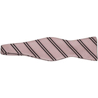 Men's Self Bow Tie By Hand J.Valintin Collection Woven SBT3 Pink Stripe - J.Valintin Men's Wear Legend - 92551