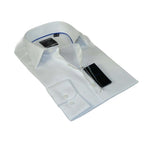 Men's Shirt Christopher Lena PROPER 100% Cotton Wrinkle Free p720ttsr white Slim - J.Valintin Men's Wear Legend - 92465