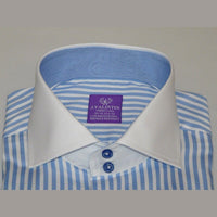 Mens Shirt J.Valintin Turkey Usa Egyption Cotton Axxess Style 1A19 - 68 Blue - J.Valintin Men's Wear Legend - 4879