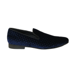 Men's Shoes Steve Madden Slip On Dress or Casual Velvet Lifted Navy Blue - J.Valintin Men's Wear Legend - 100257