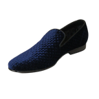 Men's Shoes Steve Madden Slip On Dress or Casual Velvet Lifted Navy Blue - J.Valintin Men's Wear Legend - 100257