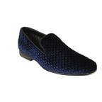 Men's Shoes Steve Madden Slip On Dress or Casual Velvet Lifted Navy Blue - J.Valintin Men's Wear Legend - 100257