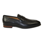 Men's Shoes Steve Madden Soft Leather upper Slip On Penny Acheron Black - J.Valintin Men's Wear Legend - 99739