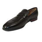 Men's Shoes Steve Madden Soft Leather upper Slip On Penny Acheron Black - J.Valintin Men's Wear Legend - 99739