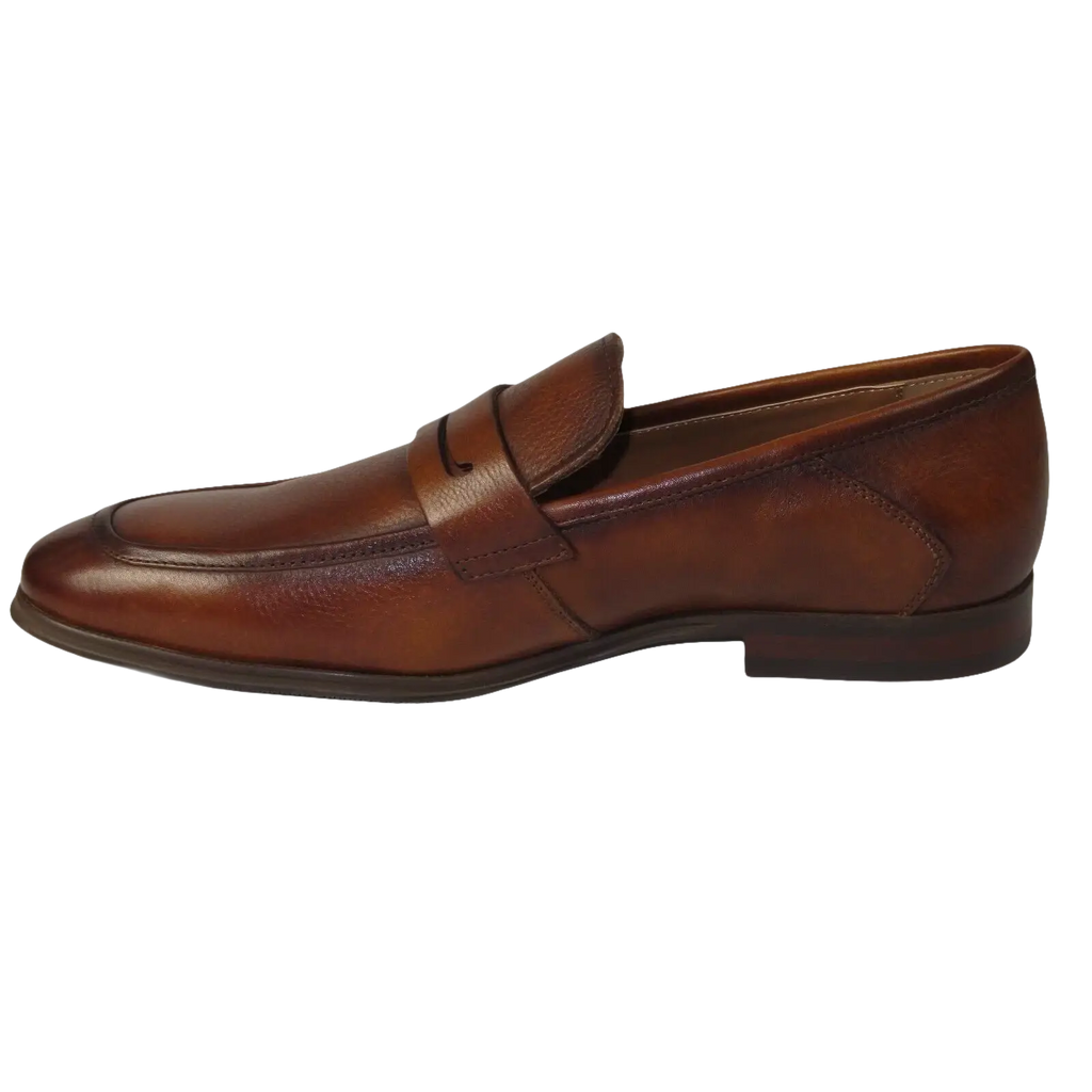 Men's Shoes Steve Madden Soft Leather upper Slip On Penny Acheron Brandy - J.Valintin Men's Wear Legend - 99730