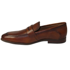 Men's Shoes Steve Madden Soft Leather upper Slip On Penny Acheron Brandy - J.Valintin Men's Wear Legend - 99730