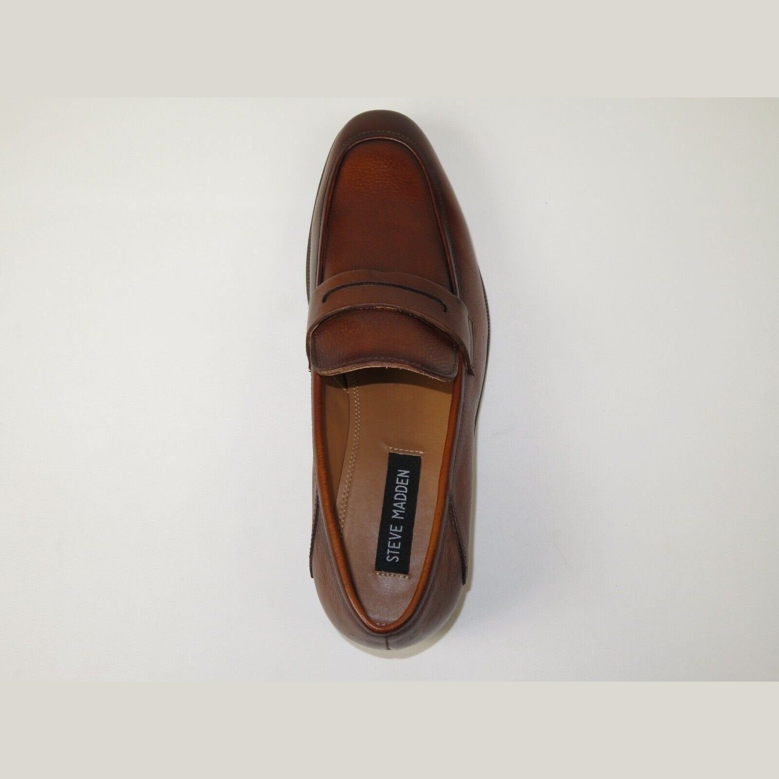 Men's Shoes Steve Madden Soft Leather upper Slip On Penny Acheron Brandy - J.Valintin Men's Wear Legend - 99730
