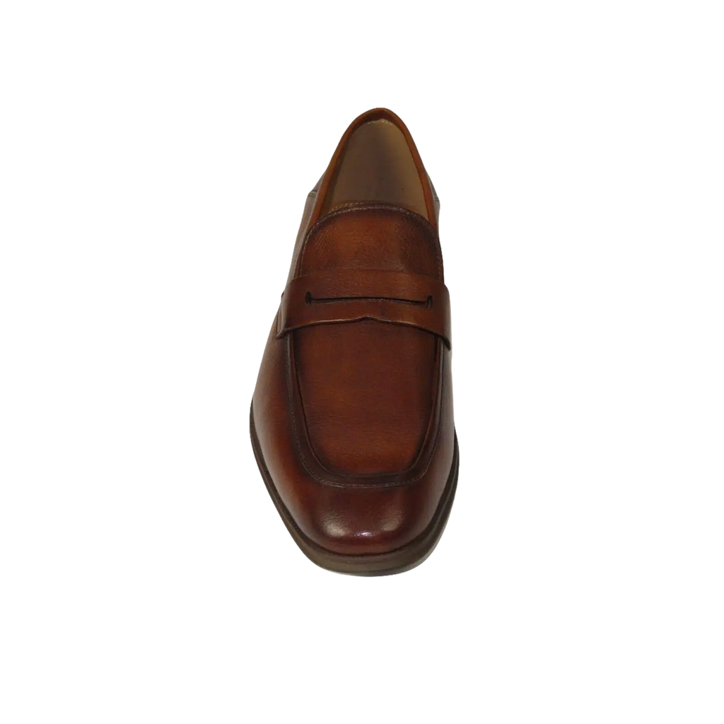 Men's Shoes Steve Madden Soft Leather upper Slip On Penny Acheron Brandy - J.Valintin Men's Wear Legend - 99730