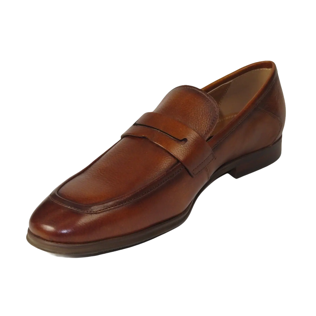 Men's Shoes Steve Madden Soft Leather upper Slip On Penny Acheron Brandy - J.Valintin Men's Wear Legend - 99730