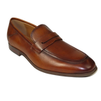 Men's Shoes Steve Madden Soft Leather upper Slip On Penny Acheron Brandy - J.Valintin Men's Wear Legend - 99730
