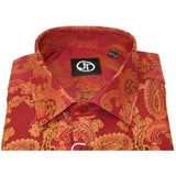 Men's Silky Paisley Floral Shirt By JT Milano AVM Turkey Slim Fit 600 - 28 Rust - J.Valintin Men's Wear Legend - 600 - 28 Rust - M