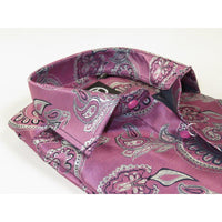 Men's Silky Paisley Floral Shirt By JT Milano AVM Turkey Slim Fit 6010 - 04 Pink - J.Valintin Men's Wear Legend - 6010 - 04 Pink - M