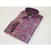 Men's Silky Paisley Floral Shirt By JT Milano AVM Turkey Slim Fit 6010 - 04 Pink - J.Valintin Men's Wear Legend - 6010 - 04 Pink - M