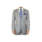 Men's Soft Wool Cashmere Light Gray Business Suit Giorgio Cosani 900-03 Gray New