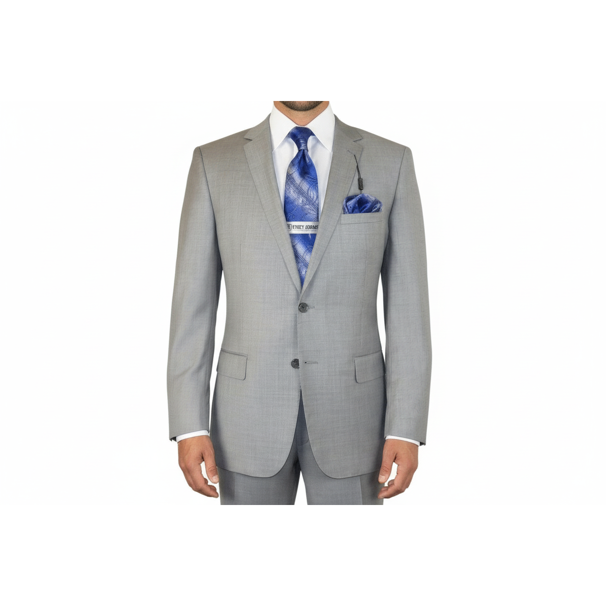 Men's Soft Wool Cashmere Light Gray Business Suit Giorgio Cosani 900-03 Gray New