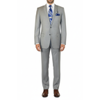 Men's Soft Wool Cashmere Light Gray Business Suit Giorgio Cosani 900-03 Gray New