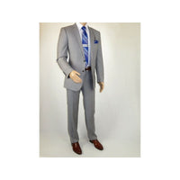 Men's Soft Wool Cashmere Light Gray Business Suit Giorgio Cosani 900 - 03 Gray New - J.Valintin Men's Wear Legend - 16691